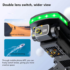 S162 FPV RC drons, 4K HD divu kameru WiFi kvadrokopters ar lidošanu ar ceļa punktiem, regulējams ātrums, 360° pagriezieni, automātiska fotografēšana, automātiska nolaišanās.