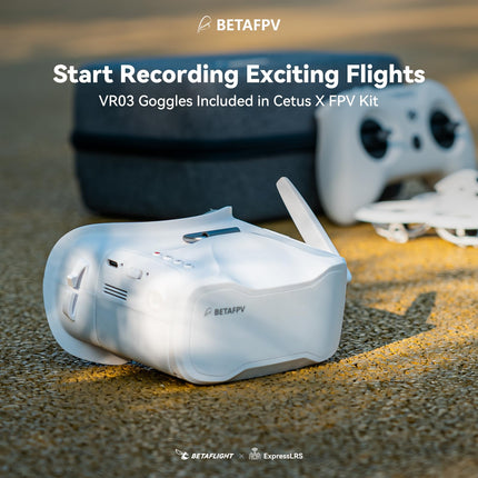 BETAFPV Cetus X FPV komplekts ar Cetus FC, pozīcijas noturēšanas funkcija/3 lidojuma režīmi ar TX/DVR brillēm FPV iesācēju lidojumiem telpās un ārā, FPV simulators/DVR ierakstīšana/BETAFPV konfiguratora atbalsts, 2S RTF komplekts
