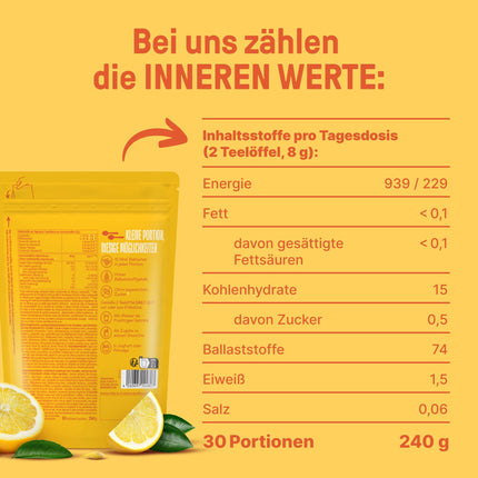 BRAINEFFECT DAILY GUT - Gardīgs baktēriju celmu dzēriena pulveris ar šķiedrvielām un B6 + B12 vitamīniem
