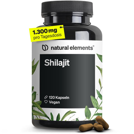 Mumijo Shilajit kapsulas – augsta deva 1300 mg dienā – 120 kapsulas Shilajit Original no Himalajiem – vegāns, bez nevajadzīgām piedevām – ražots Vācijā un laboratorijā pārbaudīts