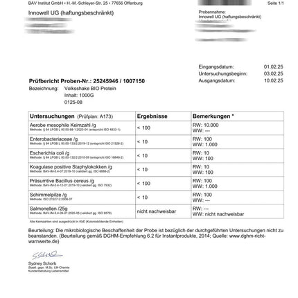 ORGANISKS vegānu proteīns | DE-ÖKO-006 | 10 augu izcelsmes olbaltumvielu avoti | Bez saldinātājiem | Bez sojas un glutēna | Augstākās kvalitātes no Konstances ezera | Ražots Vācijā (1000 g, dabīgs)