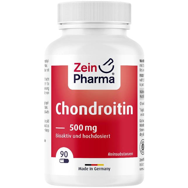 ZeinPharma hondroitīna kapsulas 500 mg (90 kapsulas) – uztura bagātinātājs bez piedevām, bioloģisks, jūsu locītavām, laboratoriski pārbaudīts