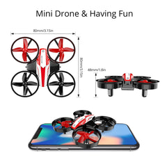 Holy Stone HS210 bērnu mini drons iesācējiem un pieaugušajiem, iekštelpu un āra RC rotaļu kvadrokopteru lidaparāts zēniem un meitenēm ar automātisko lidošanu, 3D pagriezienu, 3 baterijām un bezgalvas režīmu, lieliski