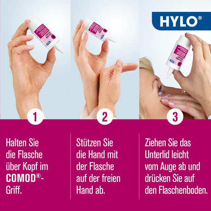 HYLO DUAL INTENSE acu pilieni sausām acīm, intensīvi, ar hialuronskābi un ektoīnu, 10 ml, šķīdums