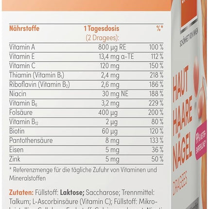Merz Special Skin Hair Nails apvalkotās tabletes – 1 x 120 apvalkotās tabletes – uztura bagātinātājs ar 13 mikroelementiem starojošai ādai, spīdīgiem matiem un stipriem nagiem