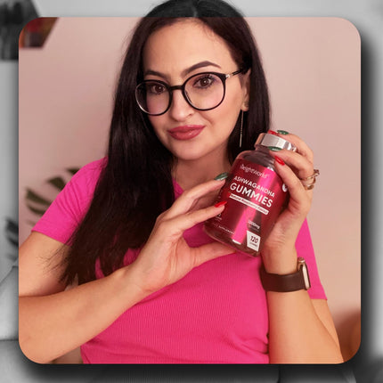 Ašvaganda 1200 mg - 120 želejkonfektes - 2 mēnešu krājumi - vegānisks un bez glutēna - dabīga aveņu garša - ašvagandas saknes ekstrakts (Withania Somnifera) no WeightWorld