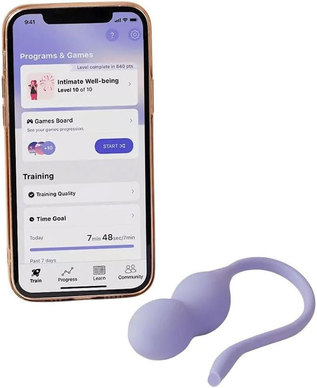Perifit Care+ | Kegela vingrošanas ierīce ar lietotni | Iegurņa pamatnes muskuļu trenažieris | Stiprina iegurņa pamatnes muskuļus, uzlabo urīnpūšļa kontroli un paātrina atveseļošanos pēc dzemdībām