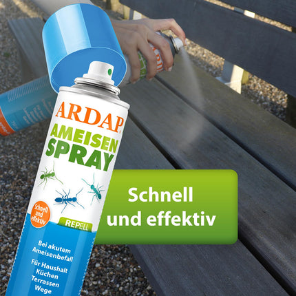 ARDAP Repell Ant Spray 400ml - Skudru aerosols lietošanai ārā un pret skudrām mājās - Skudru līdzeklis - Skudru aerosols akūtas skudru invāzijas gadījumā - Iedarbojas ātri un efektīvi (PT19)