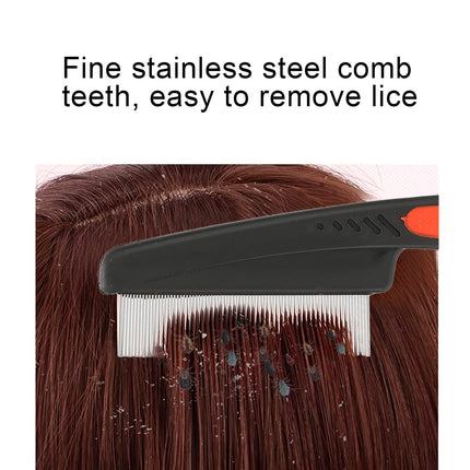 Brrnoo metāla utu ķemme Lausinator Nits Comb Extra Fine, Nits Comb droši noņem utis, kas izgatavotas no nerūsējošā tērauda, ​​īpaši smalkas zīdaiņiem, bērniem, pieaugušajiem un mājdzīvniekiem