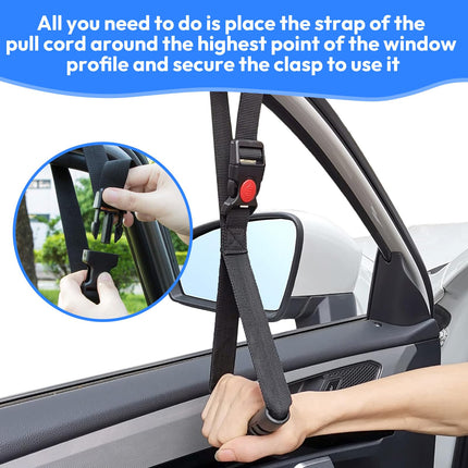 Ausstiegshilfe Auto mit Handgriff Schnur, Multifunktional Auto Ausstiegshilfe, Einstiegshilfe Auto für Schwangere, Senioren, Behinderung,Haltegriff für Auto für die Meisten Fahrzeuge,19 * 12 * 7cm