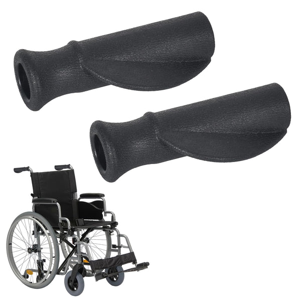 Colexy 2 Comfort rollatora rokturu iepakojums, ergonomiskas formas, gumijas rokturi, rollatora rokturis, rollatora turētājs, labais un kreisais, rokturis mobilitātes palīglīdzeklim, φ 22 mm (melns)