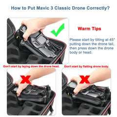 RLSOCO pārnēsāšanas soma DJI Mavic 3 Classic/Mavic 3 Fly More Combo/Cine Premium Combo — piemērota DJI RC Pro vai DJI RC kontrolierim, Mavic 3 korpuss, akumulatori, lādētājs, propelleri