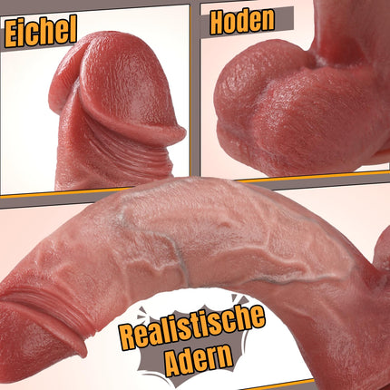 PRONFANS 27,5 cm reālistisks dildo, klasisks dildo ar spēcīgu piesūcekni, seksa rotaļlieta, anālais dildo, ideāls īstām vēnām un paceltiem sēkliniekiem, īsta dzimumlocekļa replika, seksa rotaļlieta