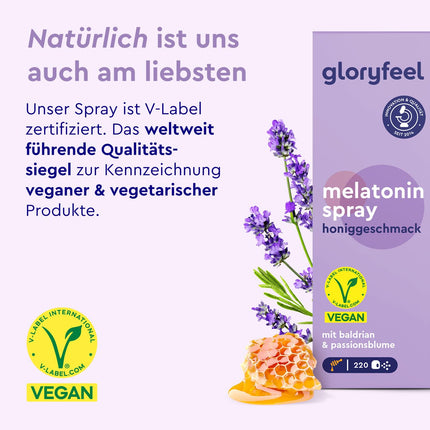 Melatonīna aerosols ar ogām - Premium: 5 reizes lielāka deva* 220 dienām + pasiflora, baldriāns, citronmelisa, lavanda, B6 un B1 vitamīni - miega aerosols bez alkohola, bez cukura un vegāns