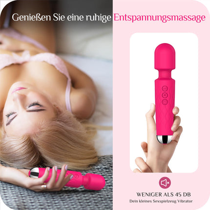 Vibrācija sievietēm, G punkta vibrācija sievietēm, dildo, seksa rotaļlieta sievietēm, 20 vibrācijas režīmi, 8 ātrumi, klusa, ūdensnecaurlaidīga, seksa rotaļlieta sievietēm, īpaši spēcīga (rožu sarkana)