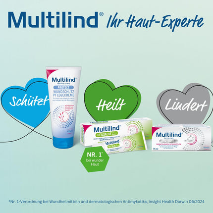 Multilind dziedinošā ziede sāpošai un iekaisušai ādai ar cinka oksīdu un nistatīnu 50g