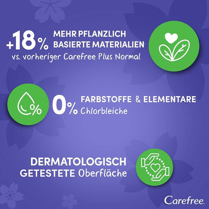 Carefree ikdienas ieliktnīši Plus Normal ar vieglu aromātu (56 gab. iepakojumā), īpaši absorbējoši ikdienas ieliktnīši, kas acumirklī ieslēdz šķidrumu, normāls izmērs