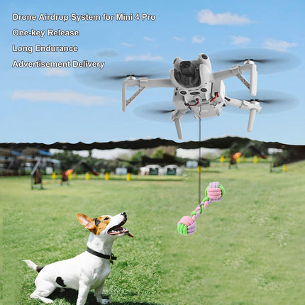 RC dronu Airdrop sistēma 4 profesionāliem droniem, viegla, izturīga, droša, ar 100G kravnesību, vienkāršu uzstādīšanu, USB uzlādi