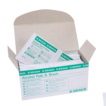 Alkohola salvetes B. Braun spirta tamponi 10 x 100 gab.