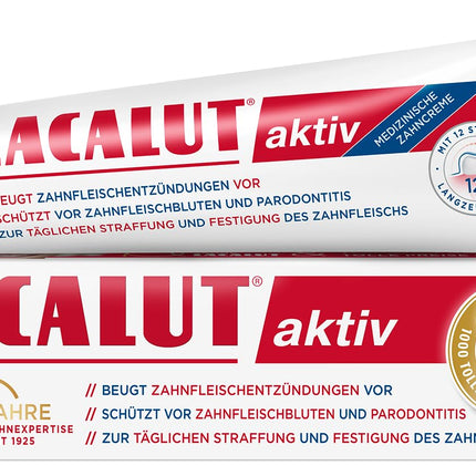 LACALUT AKTĪVĀ ZOBU PASTA, 100 ml Zobu pasta, nekavējoties pamanāma smaganu savilkšana un stiprināšana, efektīva zobu un smaganu kopšana, 1 x 100 ml