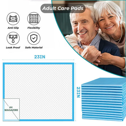 Vienreizlietojamie urīna nesaturēšanas paliktņi gultām 60x60 cm absorbējoši gultas paliktņi ūdensnecaurlaidīgi medicīniskie paliktņi senioriem, pacientiem, bērniem 15 gabali
