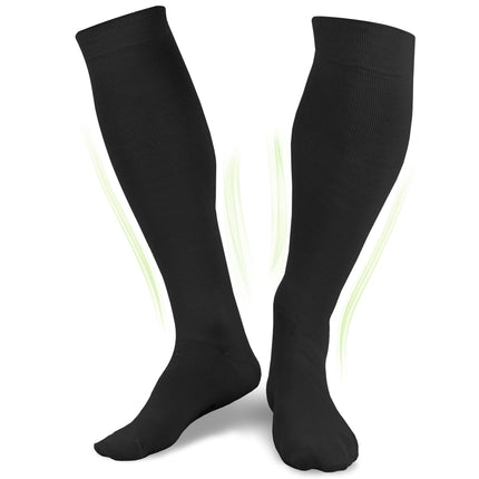 Medicīniskās kompresijas zeķes sievietēm un vīriešiem, izgatavotas no 60% organiskās kokvilnas (melnas, M (38-40))
