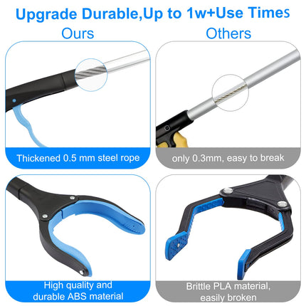 OITUGG 2 iepakojuma satvērēji senioriem - 83 cm satvērējs ar magnētiskiem uzgaļiem un 90° grozāmu galvu - atkritumu knaibles ar ergonomisku rokturi - teleskopiskais satvērējs senioriem - 32,6 collu satvērēja roka
