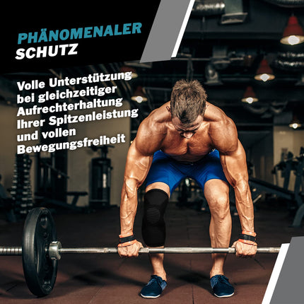 POWERLIX ceļa ortoze sievietēm/vīriešiem, kompresijas ceļa atbalsts meniska plīsuma gadījumā, artrīts, ceļa sāpju mazināšanai, priekšējās krusteniskās saites, skriešana, svarcelšana, basketbols, volejbols, sports, melna, L