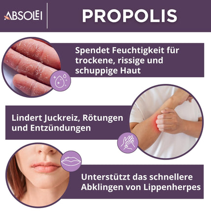 Absolei propolisa ziede, dabīga 30% propolisa ziede niezošai, sausai un saplaisājušai ādai, 40 ml