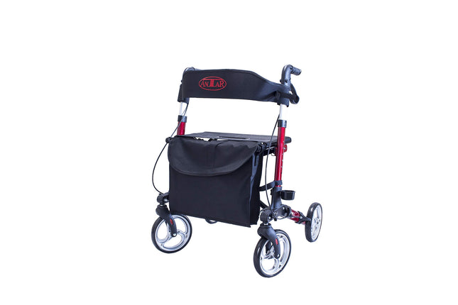Antar AT51006R alumīnija salokāms rollators, sarkans, 8000 g
