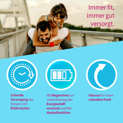 sanotact Electrolytes Plus (20 paciņas) • Elektrolītu pulveris šķidruma līdzsvaram • Kālijs un magnijs elektrolītu līdzsvaram • 100% vegāns • Atjaunojošais dzēriens • Apelsīnu garša