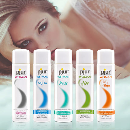 pjur WOMAN (100ml) - uz silikona bāzes veidots lubrikants sievietēm - tirpšanas sajūtai seksā un ilgākam baudījumam - ideāli piemērots jutīgai ādai