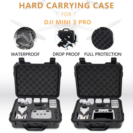 Profesionāls Mini 3 Pro korpuss, ūdensnecaurlaidīgs cietais korpuss DJI Mini 3 Pro dronam un DJI RC/DJI RC N1 tālvadības pultij un dronu piederumiem