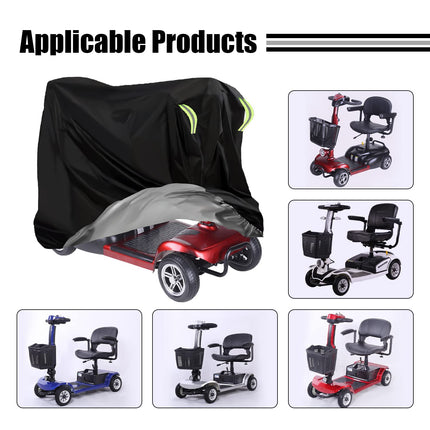 MaxAwe 170x 61x117cm mobilitātes skrejriteņa pārsegs, ūdensizturīgs mobilitātes skrejriteņa pārsegs, 420 Oxford pārsegs, izturīga mobilitātes skrejriteņa pārsegs ar elastīgu joslu invalīdu skrejriteņa aizsargapvalkam