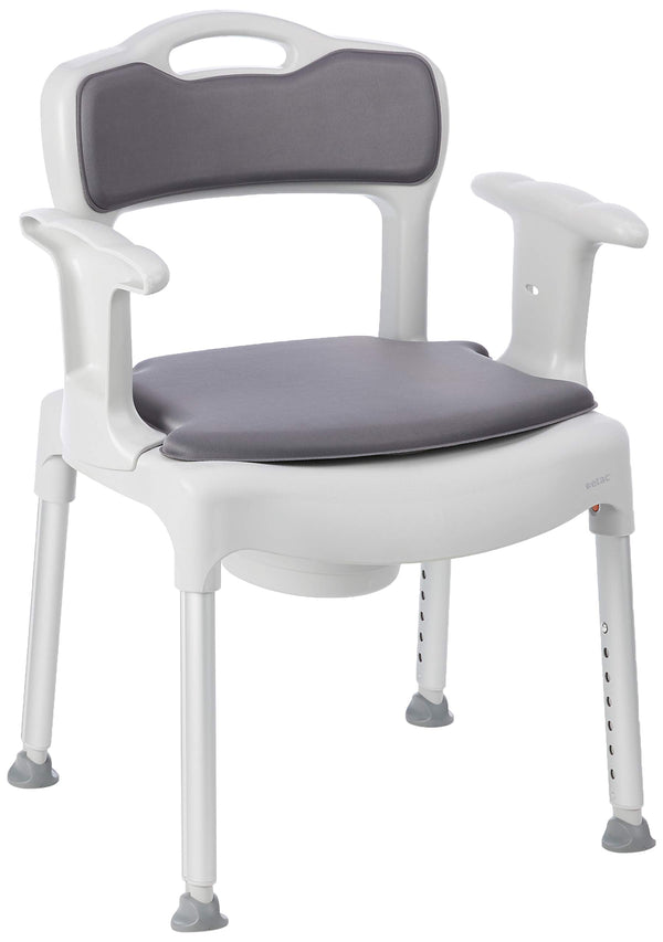 Etac Swift tualete, tualetes krēsls, guļamistabas tualete, regulējams kāju augstums, viegla un viegli pārvietojama, 46 x 41 cm sēdeklis