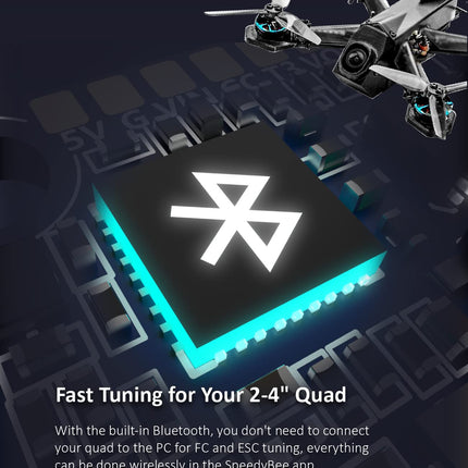 Mini F7 lidojuma kontrolieris 3-6S 20x20mm iebūvēts Bluetooth dronu kaudze atbalsta bezvadu noregulēšanu 2-4 collu FPV dronam