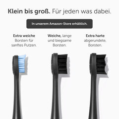 Wondersmile Sonic zobu birstes rezerves birstes (cietas, īpaši melnas, 4 gab. iepakojumā) - zobu birstes galviņas Wondersmile Sonic zobu birstei