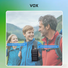 Retevis RT619 rācija, PMR446 uzlādējama divvirzienu rācija ar USB 1300mAh akumulatoru, VOX bez licences, mini rācijas, profesionālas lietošanai ģimenē, kempingā (2 iepakojumi, melnas)