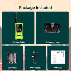 Retevis RT649P rācija, peldoša ūdensizturīga IP67 rācija, PMR446 bez licences, 16 kanāli, SOS trauksme, LED lukturītis, rācijas sērfošanai, glābšanai, ārkārtas situācijām, laivošanai ar kajaku, makšķerēšanai, medībām, vasarai (2 gab.)