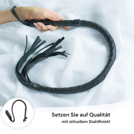 Eksotiska pātaga vergiem 85 cm mākslīgās ādas seksa pātaga sievietēm BDSM pātaga seksam Sadomaso seksa rotaļlieta pāriem izturīga ABS roktura pātagas erotiska spēle FOPS B21-6
