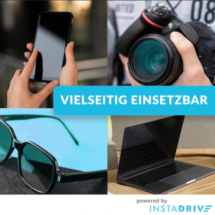 INSTADRIVE XXL 6 briļļu tīrīšanas lupatiņas 30x30cm – Mikrošķiedras briļļu tīrīšanas lupatiņas profesionālai briļļu tīrīšanai (briļļu tīrīšanas lupatiņas)
