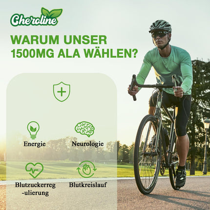 Liposomālās alfa lipoīnskābes mīkstās kapsulas 1500 mg vienā porcijā, ar acetil-L-karnitīnu 900 mg, ubikinolu 100 mg un E vitamīnu 15 mg, 4-in-1 formula (60 kapletas (1 iepakojums))
