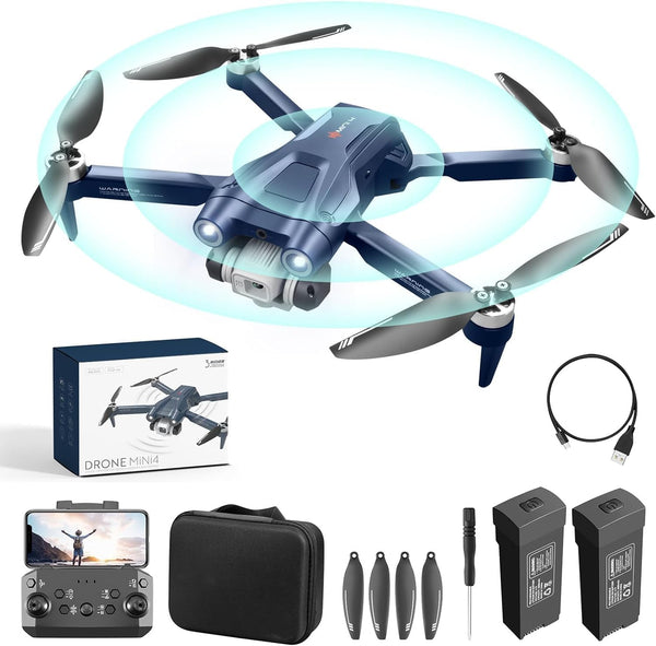 OBEST drons ar regulējamu 4K kameru, RC salokāms FPV WiFi tiešraides drons bērniem iesācējiem, 2 baterijas 28 minūtes, trajektorijas lidojums, 360° pagriezieni, pacelšanās/nosēšanās ar vienu taustiņu, bezgalvas režīms