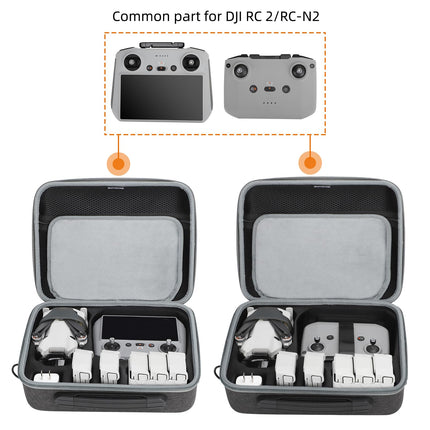 Hensych Mini 4 Pro pārnēsāšanas soma, cieta soma, ūdensnecaurlaidīga uzglabāšanas soma, RC piederumi, ceļojumu soma DJI Mini 4 Fly More Combo ar DJI RC 2/RC N2 dronu piederumiem (Hexapower daudzfunkcionāls komplekts)