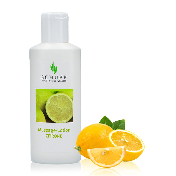 SCHUPP masāžas losjons ar citronu, 200 ml - Masāžas krēms labai lubrikācijai - mitrinošs losjons sausai un saplaisājušai ādai - Ražots Vācijā