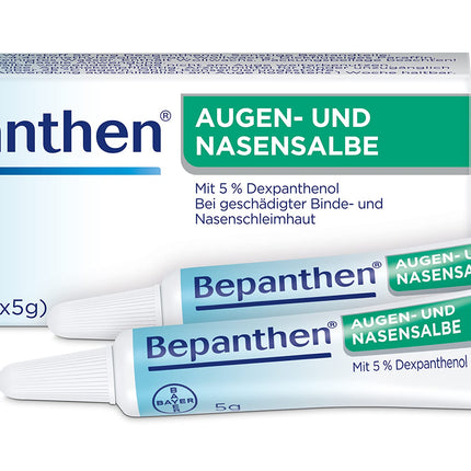 Bepanthen acu un deguna ziede saudzīgai deguna sāpju un virspusēju acu traumu dziedināšanai, 10 g