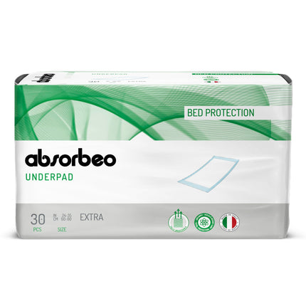 Absorbeo EXTRA gultas aizsargi, 30 iepakojumā, īpaši sauss efekts, pilnīga aizsardzība, hipoalerģiski, pilnībā elpojoši, izmērs 60 x 90 cm