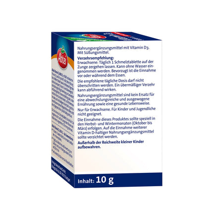 Abtei D3 vitamīns 3000 SV - atbalsta imūnsistēmu un kaulus - bez glutēna, bez laktozes un veģetārs - 75 kūstošas ​​tabletes ar citrona garšu