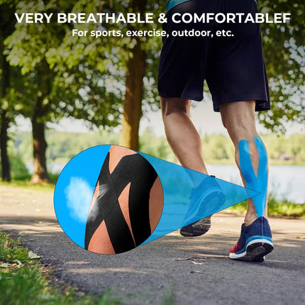 Grunda Kinesiotapes - 3 kinezioloģisko lentu ruļļi (5 cm x 5 m) Kinesiotape - profesionāla fizioteipa un sporta lente - ūdensizturīgas un ādai draudzīgas sporta lentes muskuļu atbalstam, ceļa sāpēm