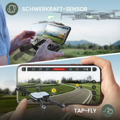Holy Stone HS280D drons ar 1080P kameru, RC salokāms FPV drons ar 2 baterijām, ilgs lidojuma laiks, bezsuku motors, žestu vadība, kameru dronu āra pilns komplekts kvadrokopteram bērniem iesācējiem, C0